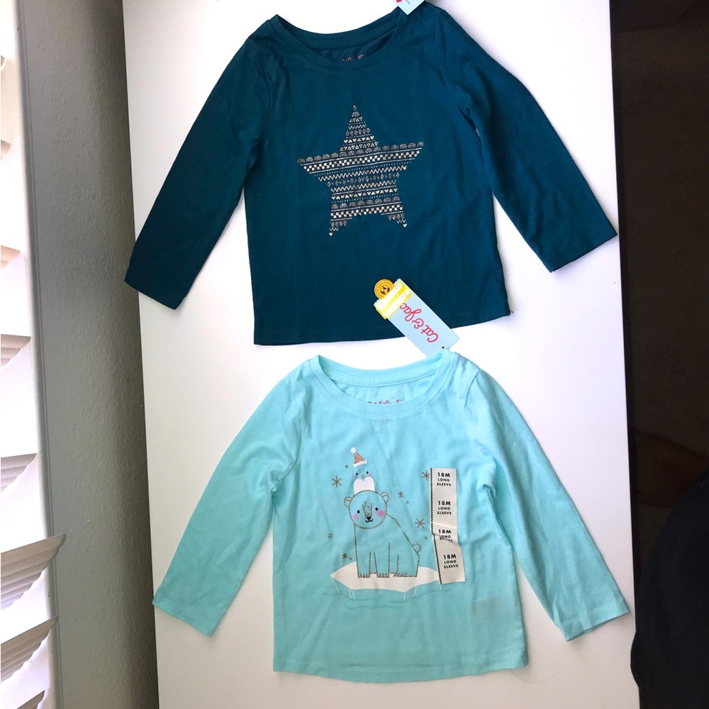Cat & Jack 2 long sleeve t-shirts, 18M